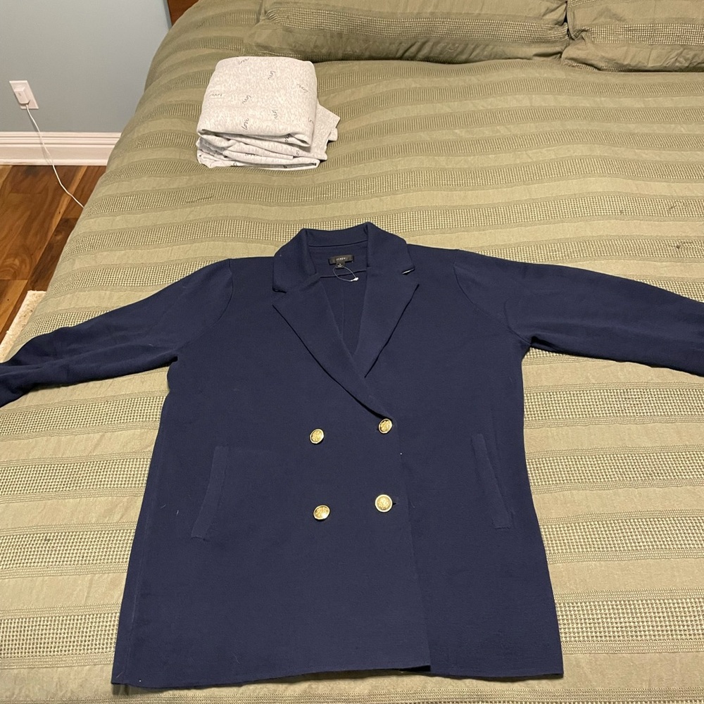 J.crew double breasted sweater blazer